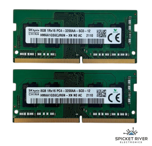 Lot of 2 - SK Hynix HMAA1GS6CJR6N-XN 8GB 1Rx16 PC4-3200AA-SC0-12 DDR4 SODIMM RAM