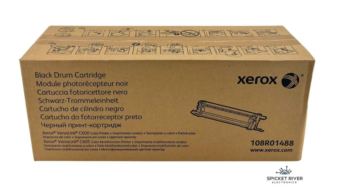 NEW- Genuine Xerox C600/C605 Black Drum Cartridge 108R01488