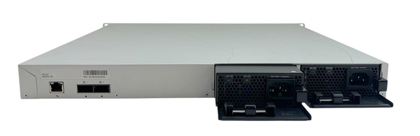 Cisco Meraki MS250-48 48-Port 4x SFP Managed Network Switch - Unclaimed