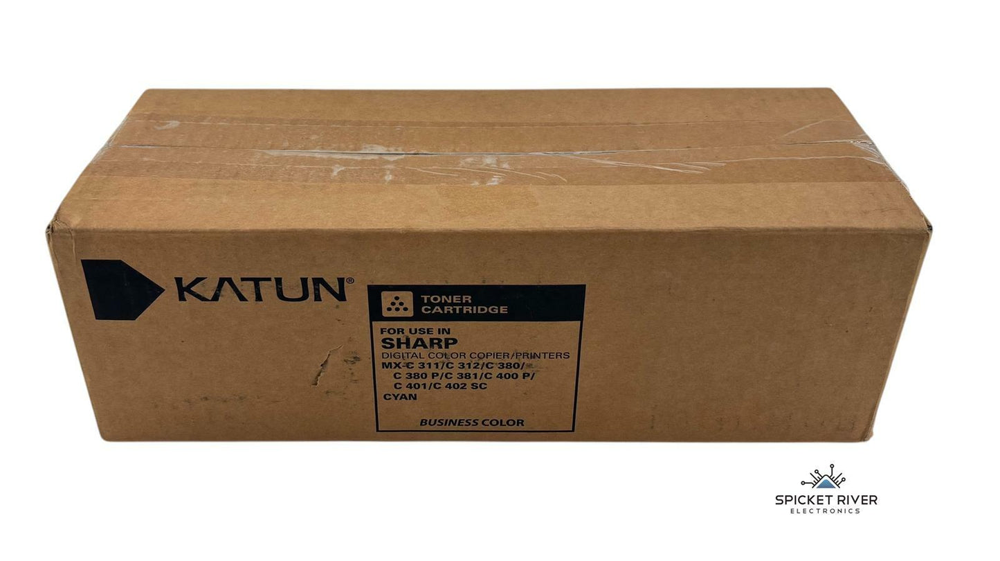 Box of 4 - NEW - KATUN Cyan Toner Cartridge for Sharp MX-C 311/312/381/C 402 SC