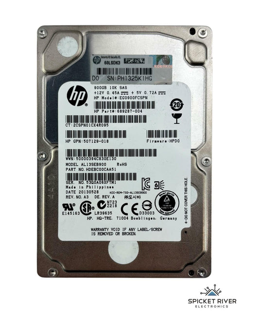 Lot of 4 - HP EG0900FCSPN 900GB SAS 6Gb/s 10K RPM 2.5" Enterprise HDD Hard Drive