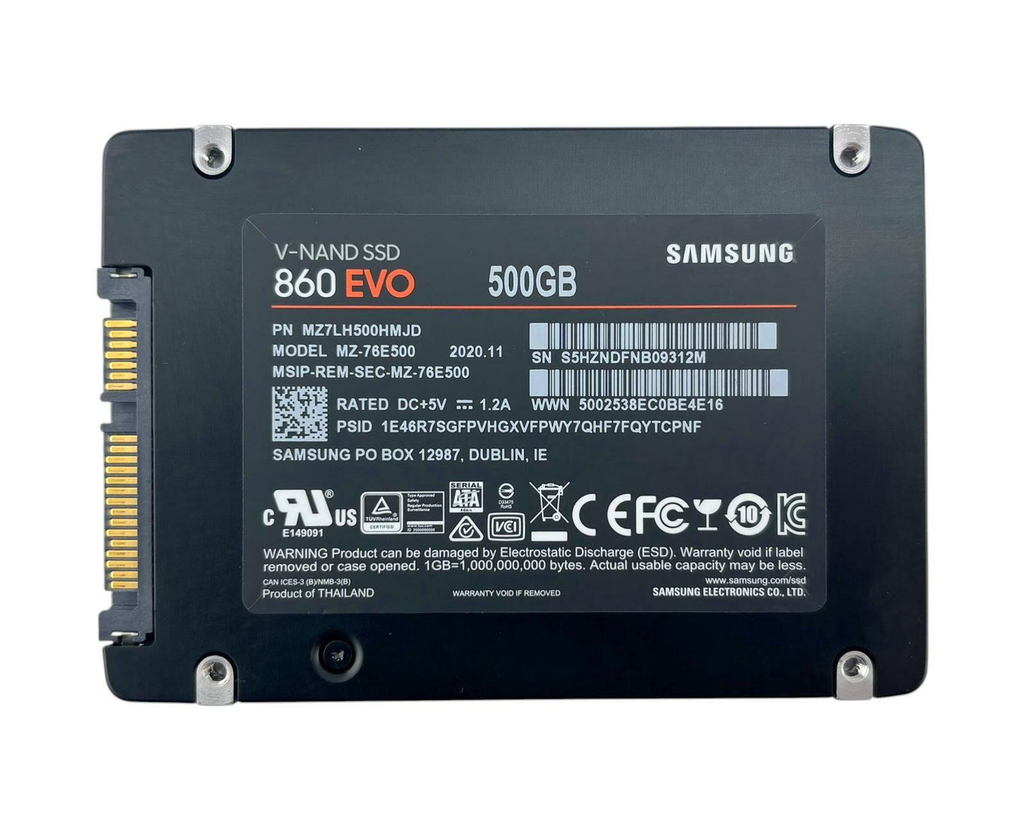 Samsung 860 EVO MZ-76E500 500GB SATA 6Gb/s 2.5" Internal SSD Solid State Drive
