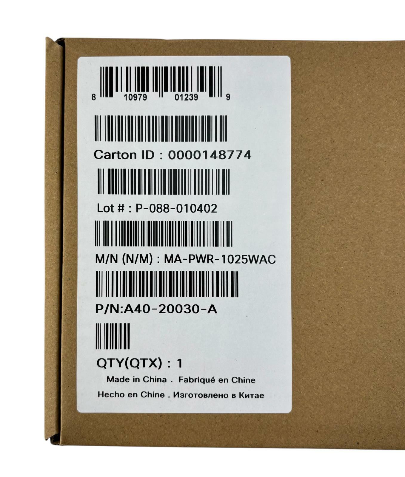 NEW - Cisco MA-PWR-1025WAC Meraki 1025W AC Power Supply A40-20030-A
