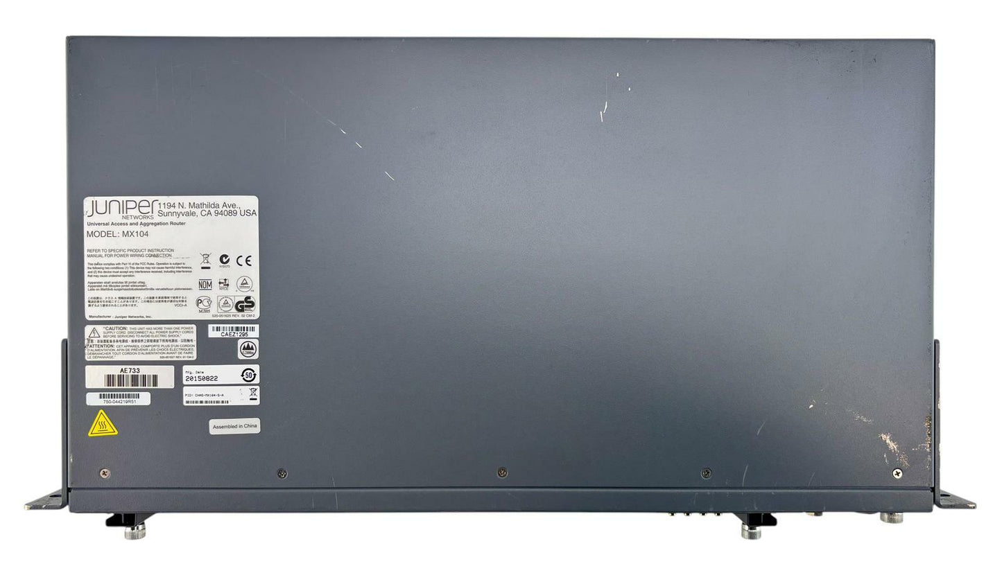 Juniper MX104 Universal Aggregation Router 2x 800W AC PSU, 2x RE-S-MX104 Cards