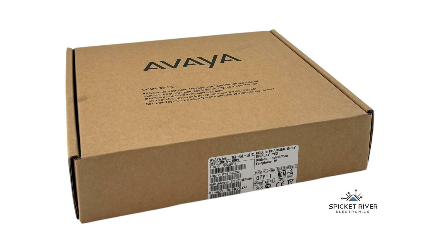 NEW - Avaya 9670GD01A-1009 9670G Gigabit IP Color Display Desk Phone 700460215