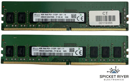 Lot of 2 - SK Hynix HMA451U6AFR8N-TF 4GB 1Rx8 PC4-2133P DDR4 UDIMM Desktop RAM