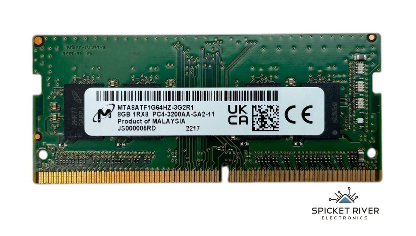 Micron MTA8ATF1G64HZ-3G2R1 8GB 1Rx8 PC4-3200AA DDR4 SODIMM Laptop RAM