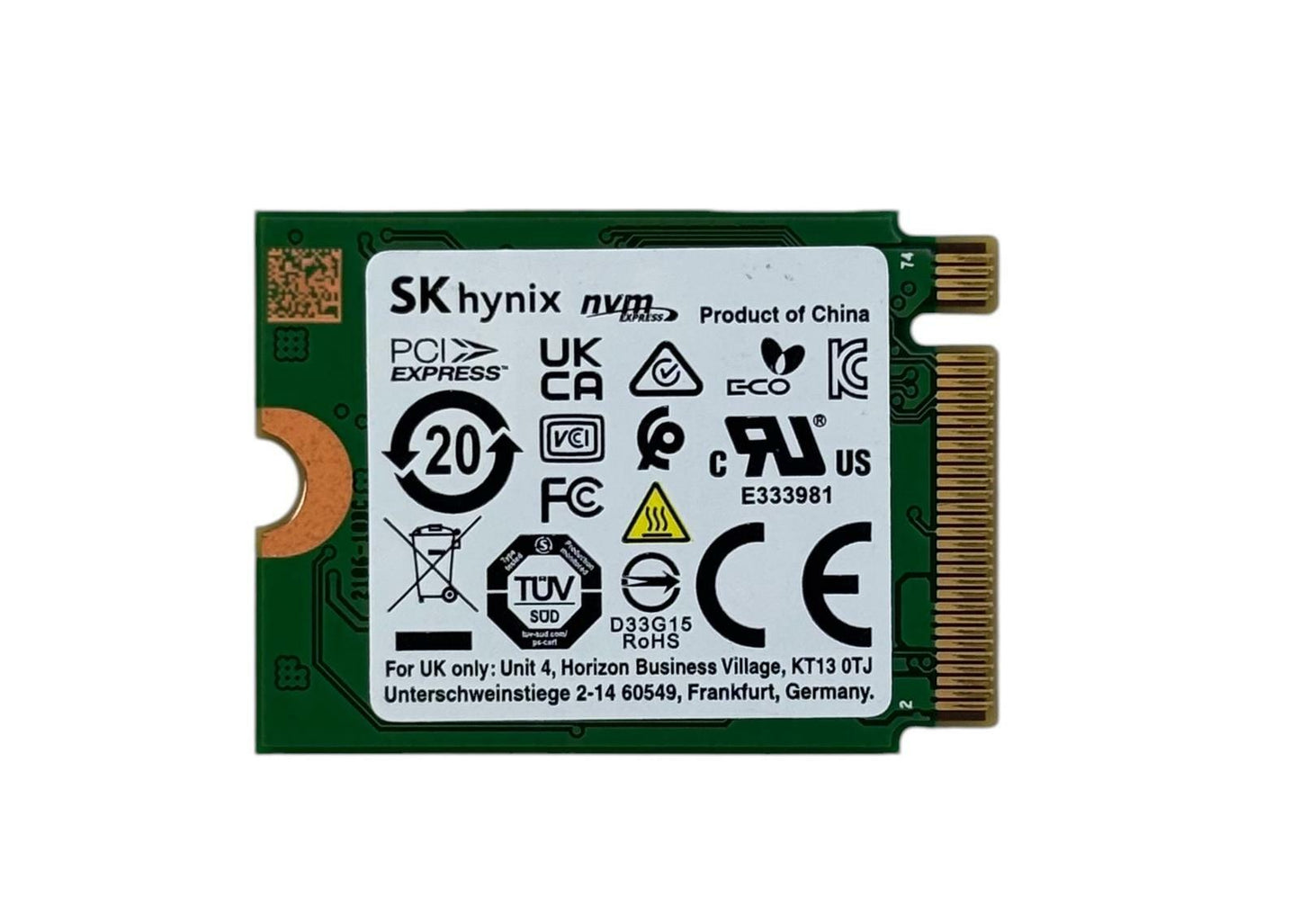 SK Hynix BC511 HFM256GDGTNI-82A0A 256GB M.2 2230 NVMe SSD Solid State Drive