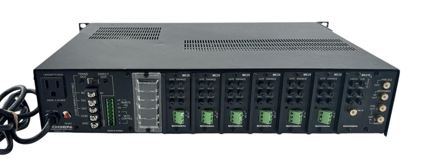 Bogen V35 Power Vector Modular Amplifier w/ 6x MIC2S 1x MAX1R