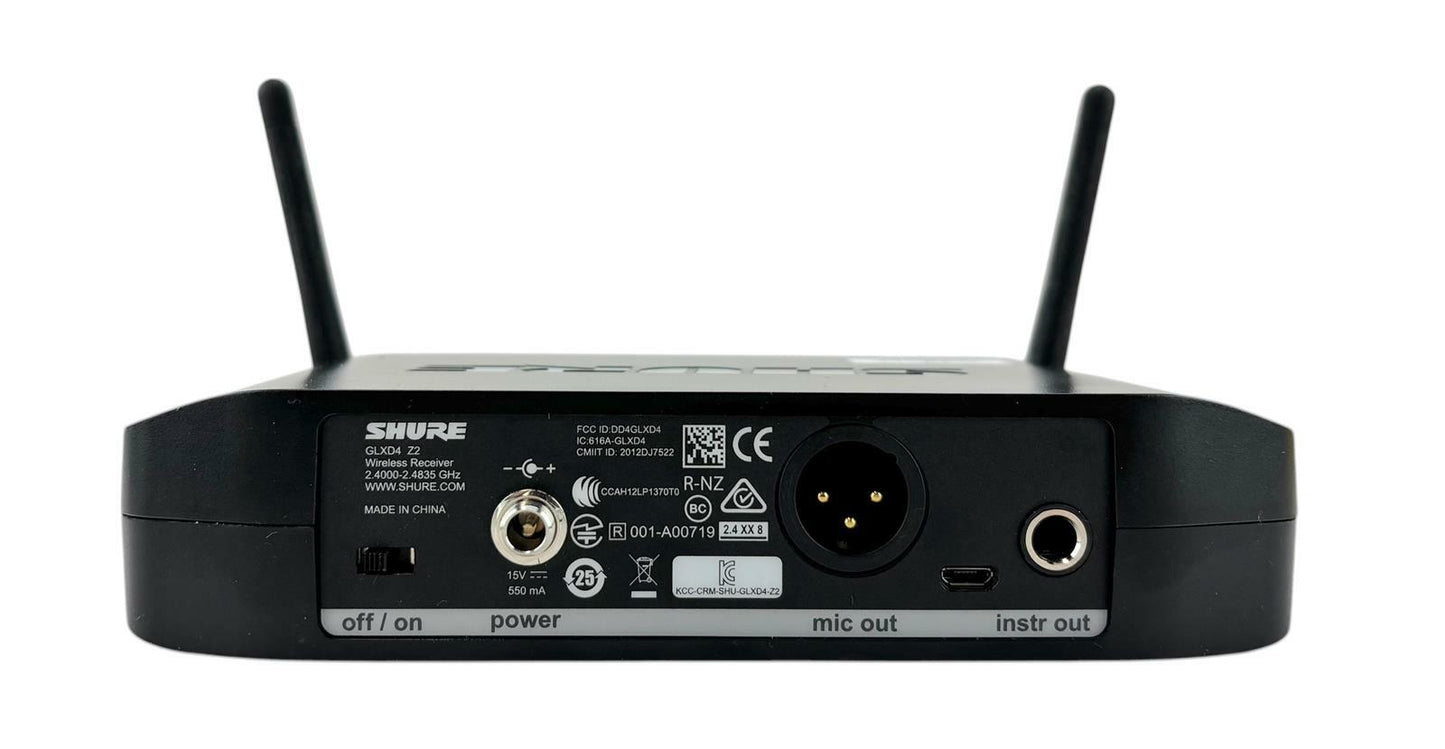 Shure GLXD4 Z2 Digital Wireless Receiver 2.4000-2.4835 GHz - No AC