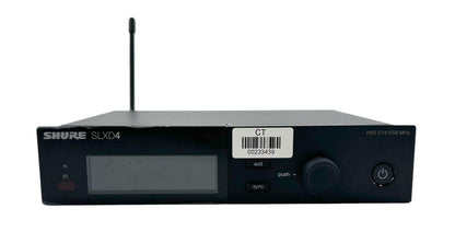 Shure SLXD4 H55 514-558MHz Digital Wireless Microphone Receiver - No AC Adapter