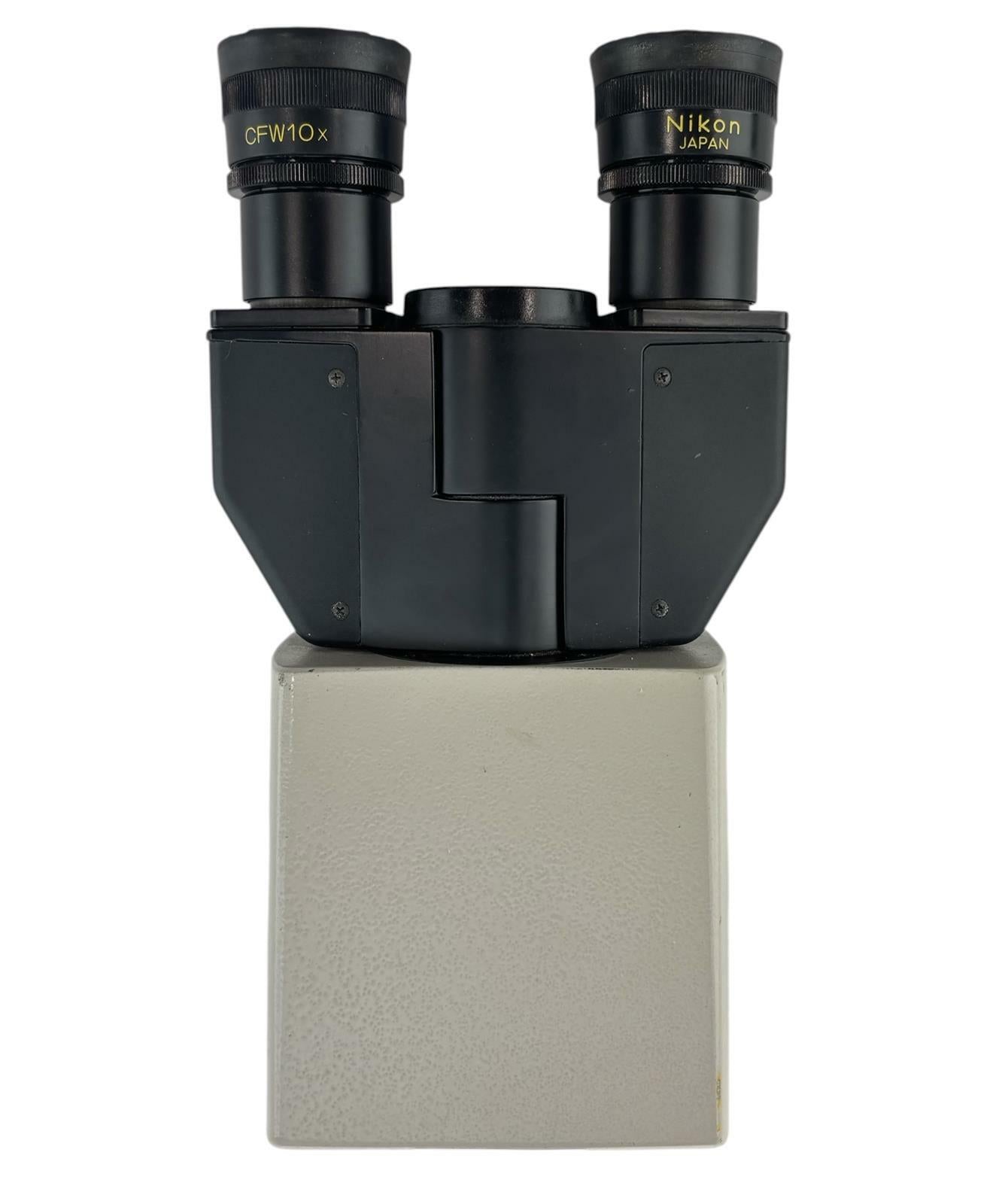 Nikon Labophot Binocular Microscope Head w/ CFW10x Lens Eyepieces