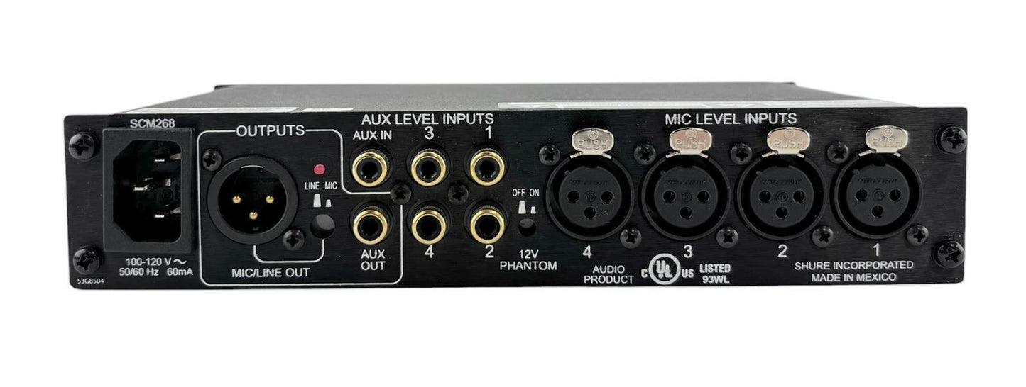 Shure SCM268 4-Channel Compact Microphone Mixer