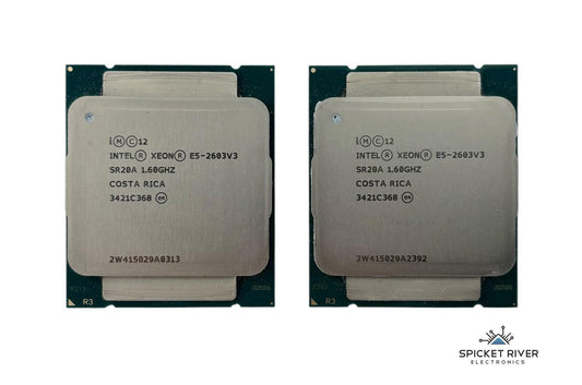 Lot of 2 - Intel Xeon E5-2603V3 SR20A 6-Core 6-Thread 1.60GHz LGA2011 Server CPU
