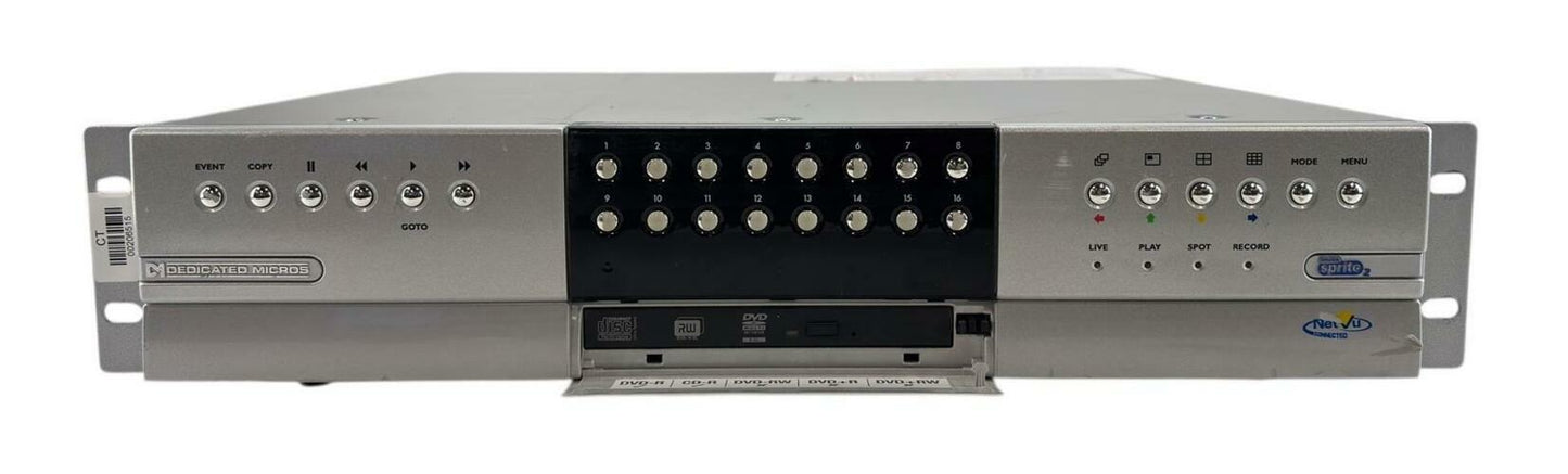 Dedicated Micros Digital Sprite 2 DS2A 16-Ch DVD DVR Recorder - No HDD - READ