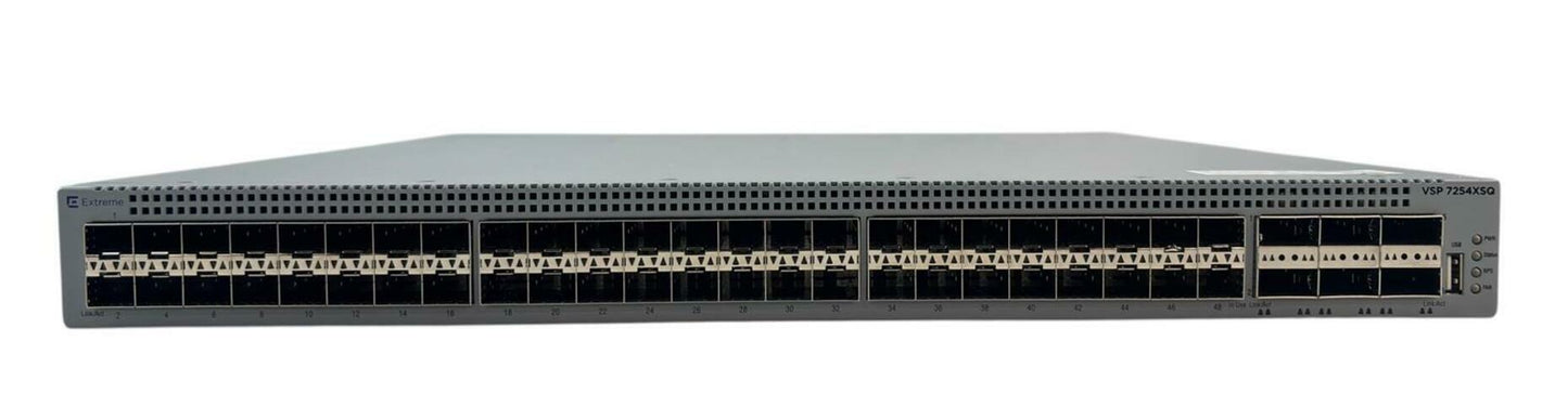 Extreme Networks / Avaya VSP 7254XSQ (EC720001X-E6) 48-Port 10G SFP+ 6x QSFP+