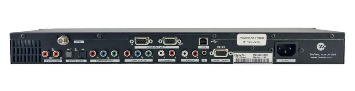 ZeeVee ZvPro280 HD MPEG-2 Encoder Modulator w/ Rack Ears